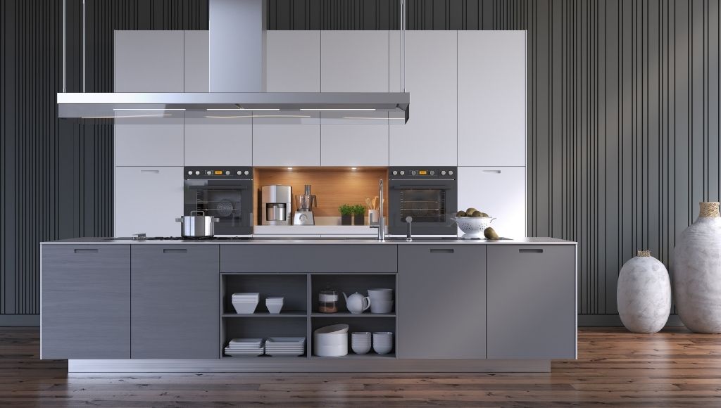 Beautiful scene of a smart kitchen